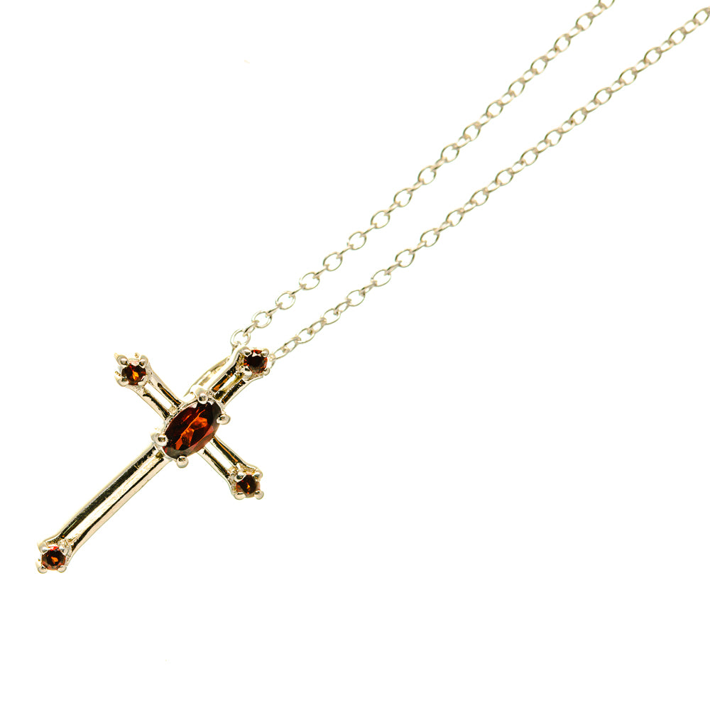 Garnet Necklaces handcrafted by Anasilvercos - NEC12311