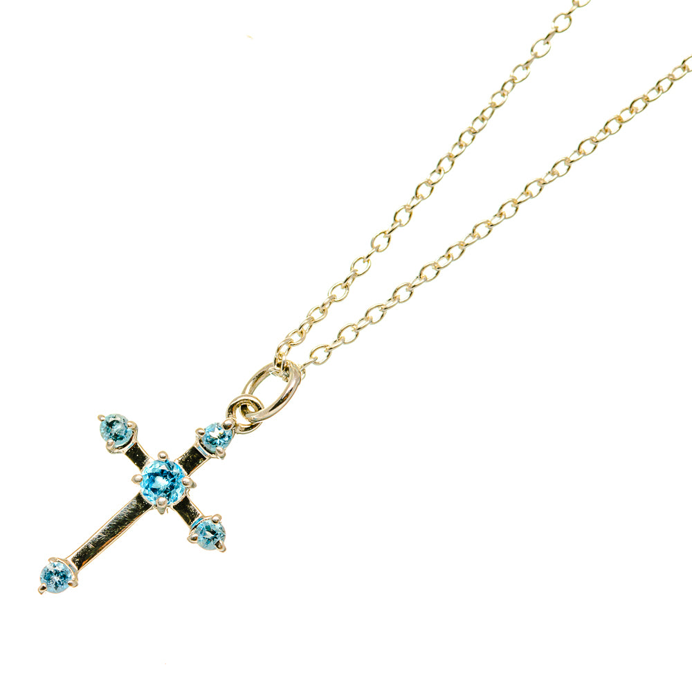Blue Topaz Necklaces handcrafted by Anasilvercos - NEC12312
