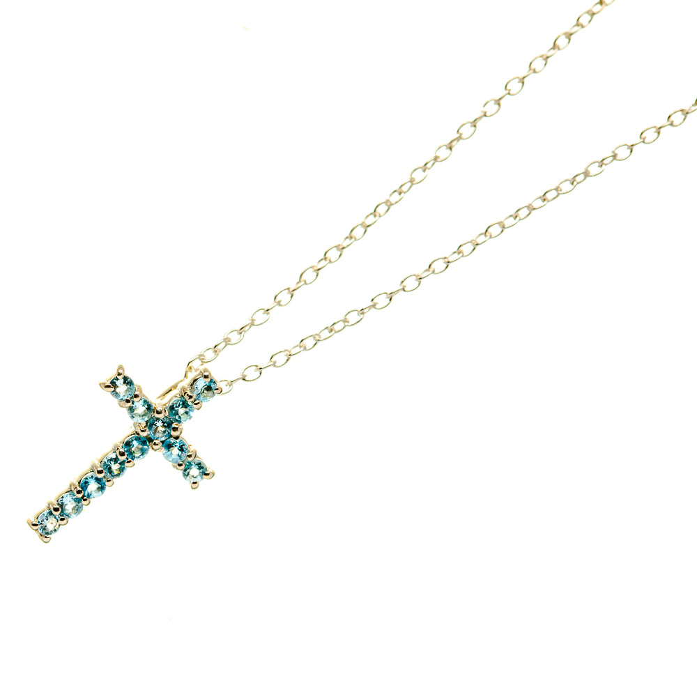 Blue Topaz Necklaces handcrafted by Anasilvercos - NEC12314