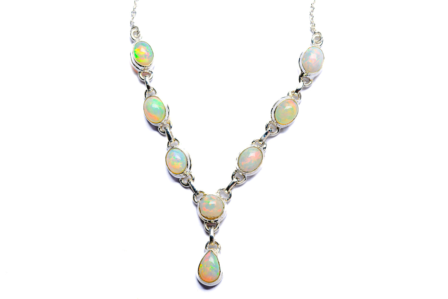 Ethiopian Opal Necklaces handcrafted by Anasilvercos - NEC90001 - Photo 2