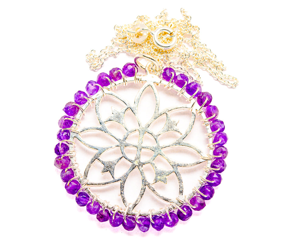 Amethyst Necklaces handcrafted by Anasilvercos - NEC90014 - Photo 2