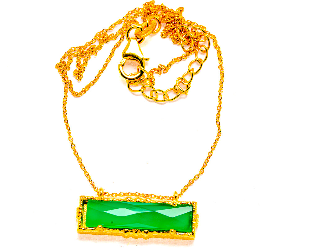 Green Onyx Necklaces handcrafted by Anasilvercos - NEC90022 - Photo 2