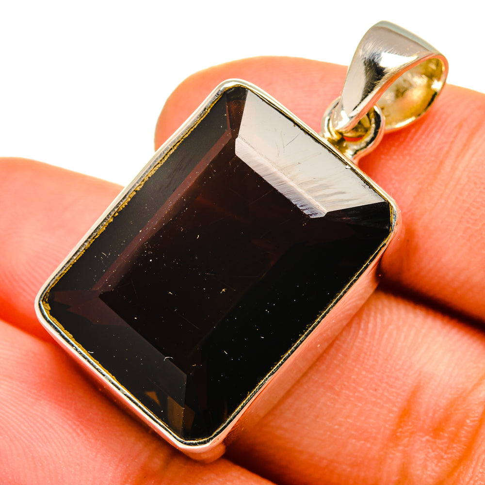 Smoky Quartz Pendants handcrafted by Anasilvercos - PD10011