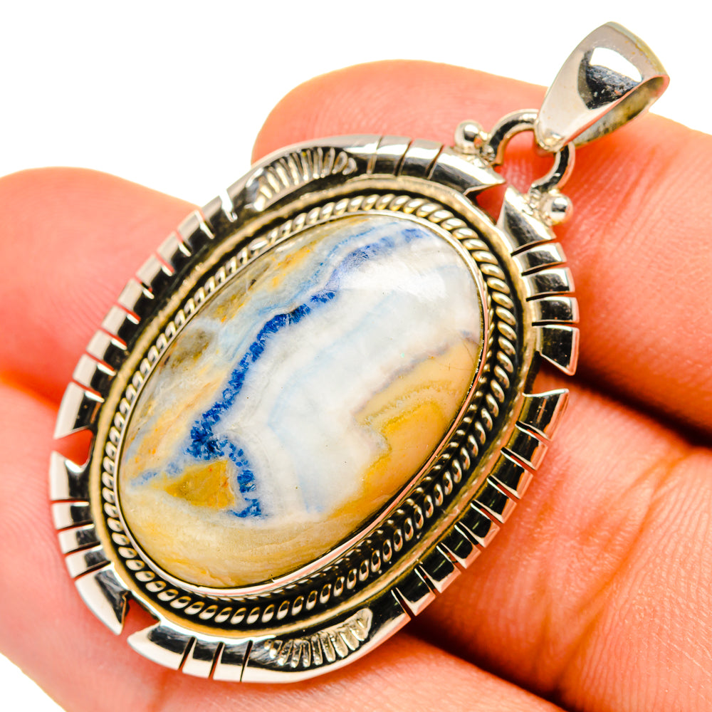 Blue Scheelite Pendants handcrafted by Anasilvercos - PD10017