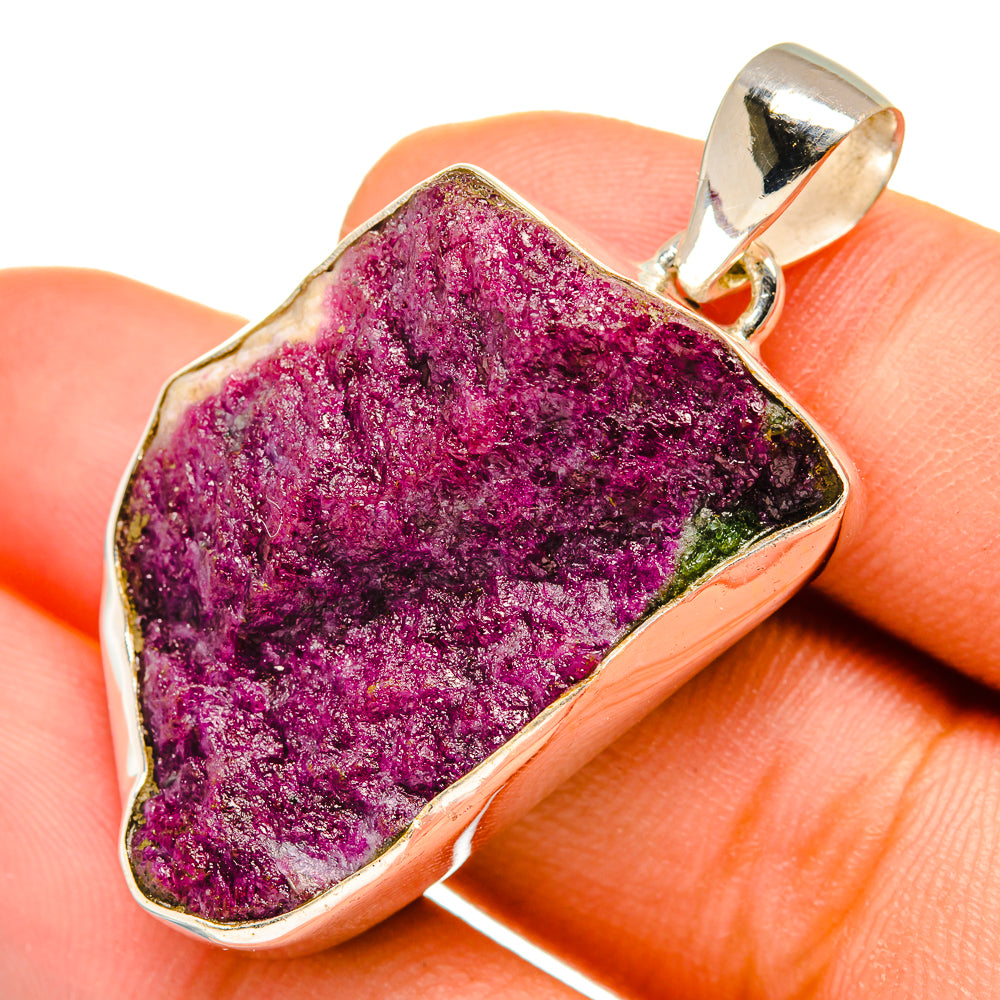 Ruby Zoisite Pendants handcrafted by Anasilvercos - PD10029