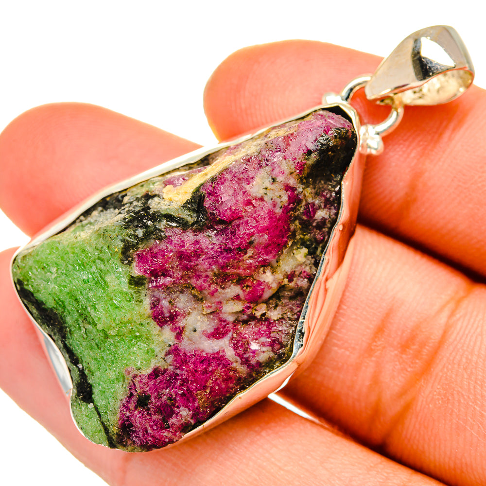 Ruby Zoisite Pendants handcrafted by Anasilvercos - PD10030