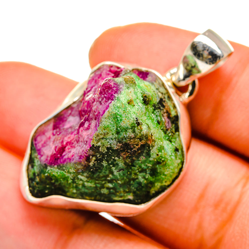 Ruby Zoisite Pendants handcrafted by Anasilvercos - PD10031