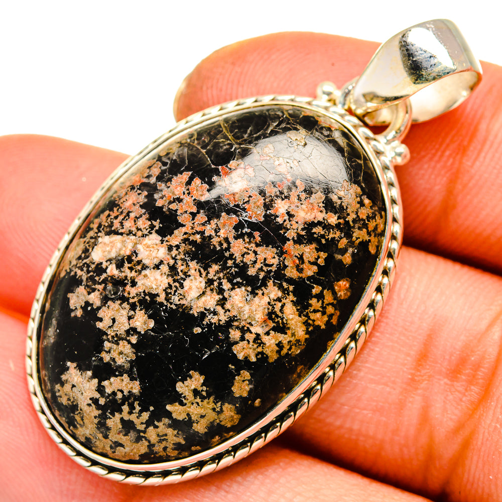 Fireworks Obsidian Pendants handcrafted by Anasilvercos - PD10040