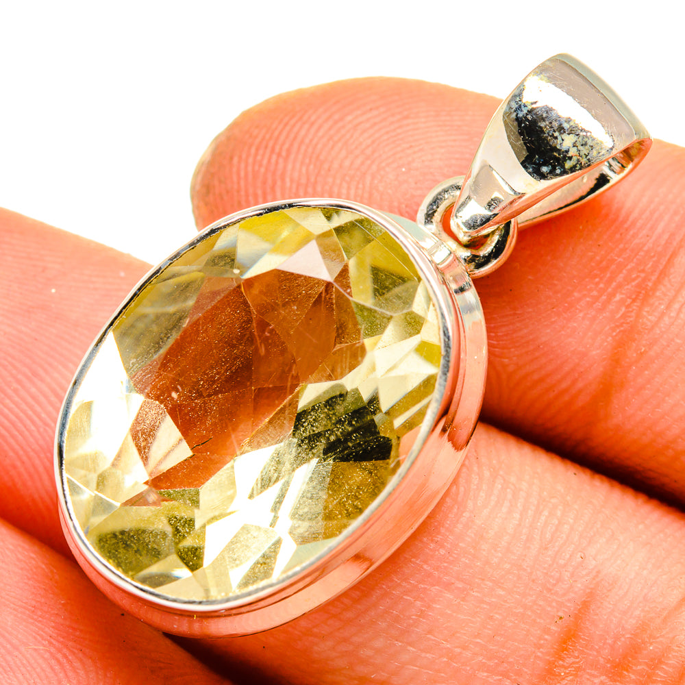 Lemon Quartz Pendants handcrafted by Anasilvercos - PD10057