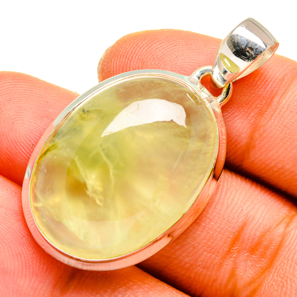 Prehnite Pendants handcrafted by Anasilvercos - PD10074