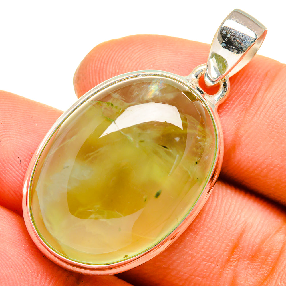 Prehnite Pendants handcrafted by Anasilvercos - PD10078
