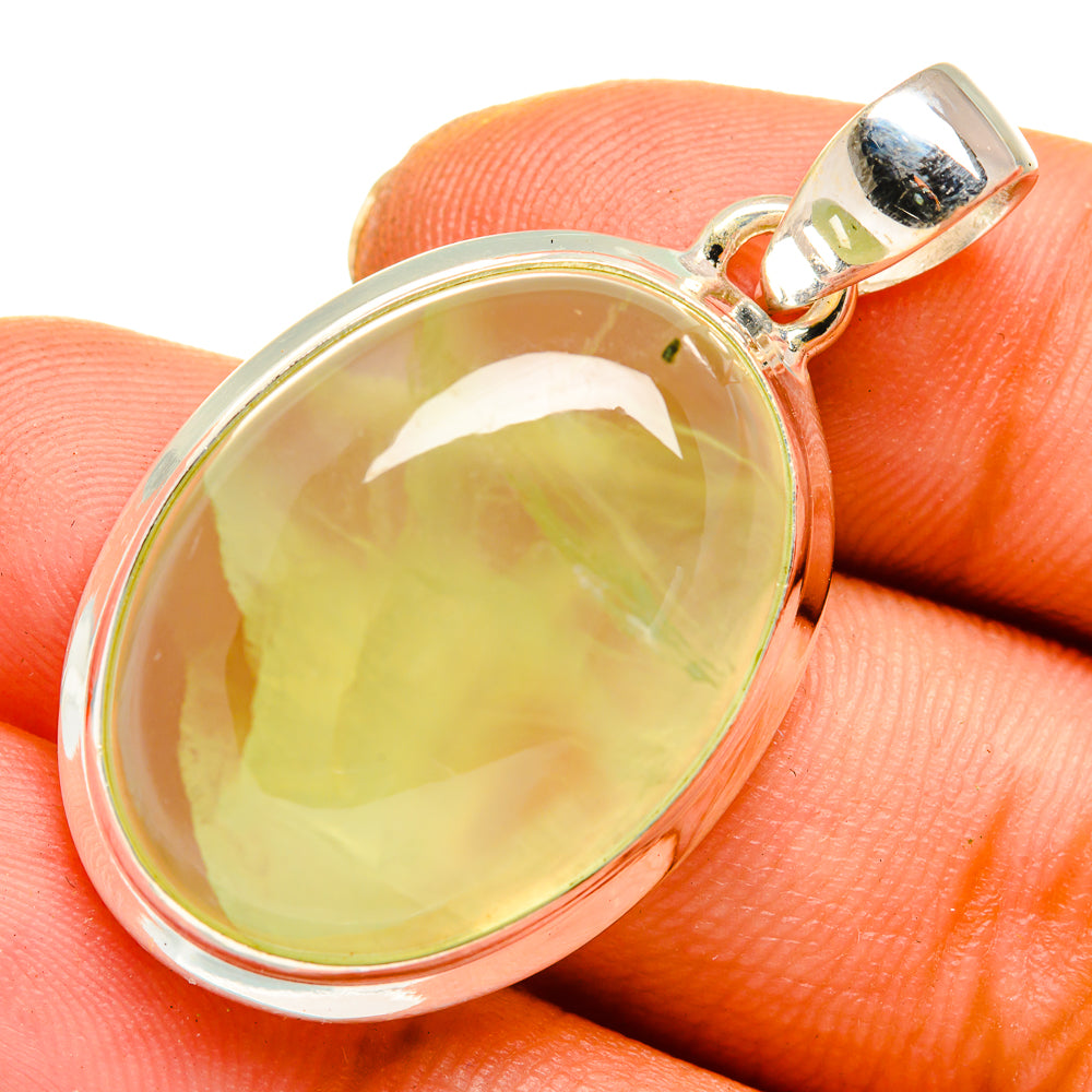 Prehnite Pendants handcrafted by Anasilvercos - PD10080