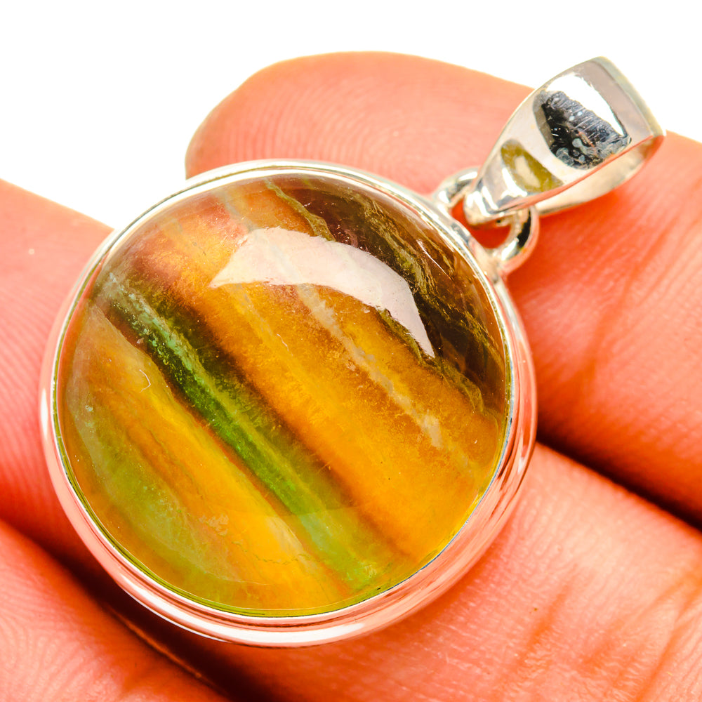 Green Fluorite Pendants handcrafted by Anasilvercos - PD10085