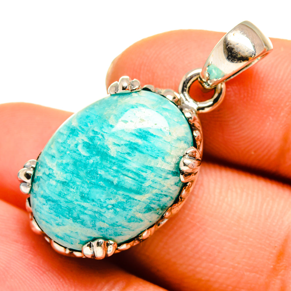 Amazonite Pendants handcrafted by Anasilvercos - PD10097