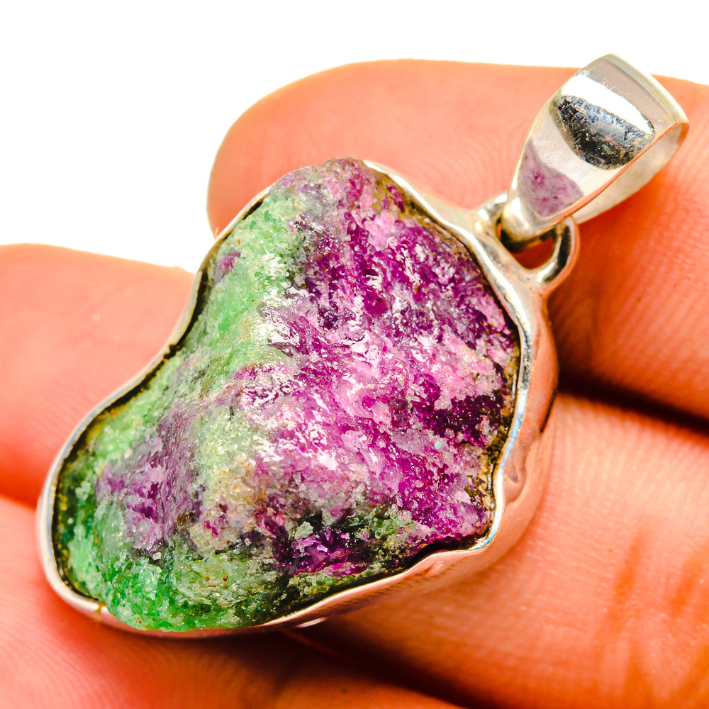 Ruby Zoisite Pendants handcrafted by Anasilvercos - PD10112