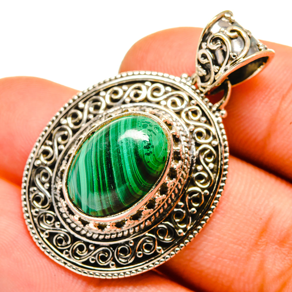 Malachite Pendants handcrafted by Anasilvercos - PD10120