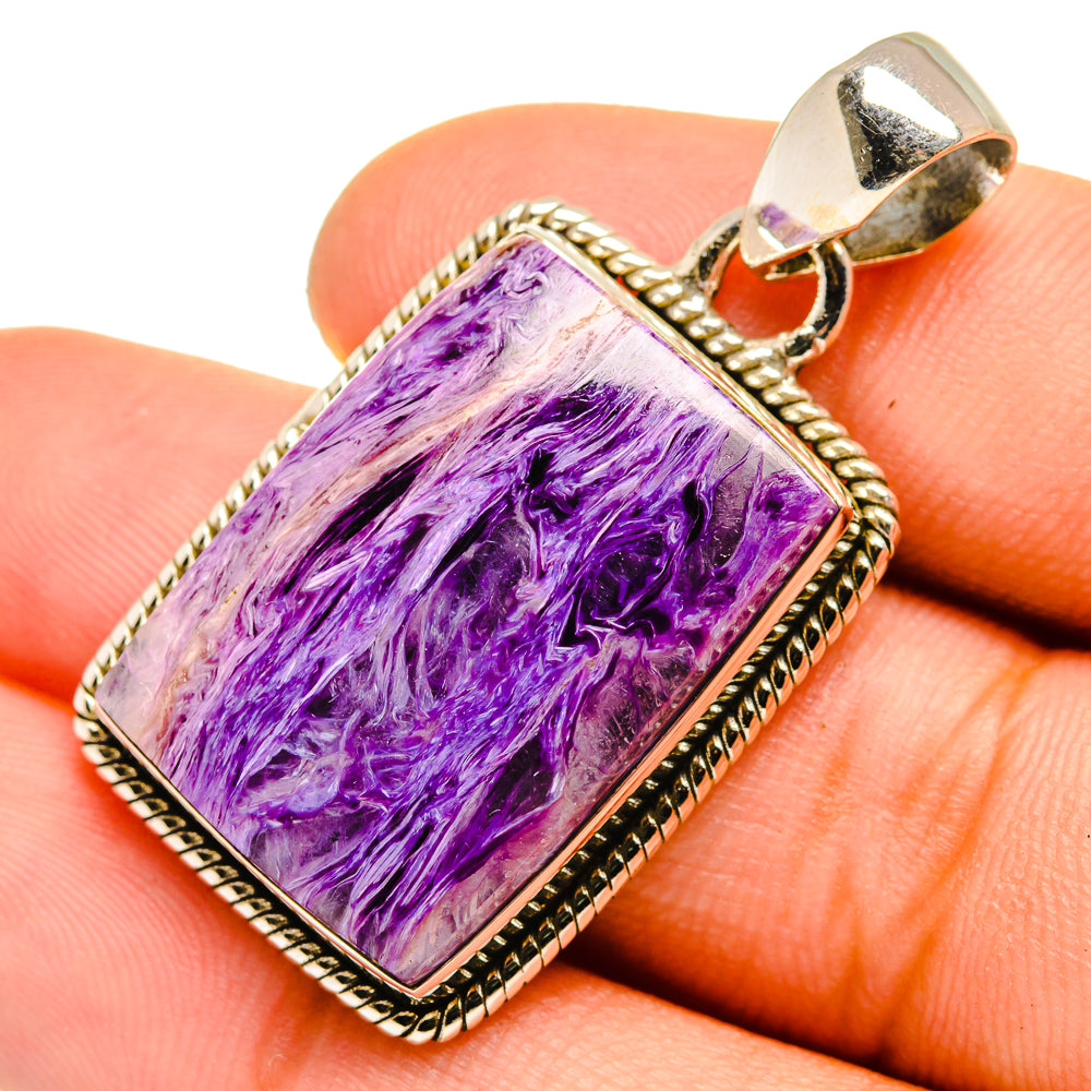 Charoite Pendants handcrafted by Anasilvercos - PD10125