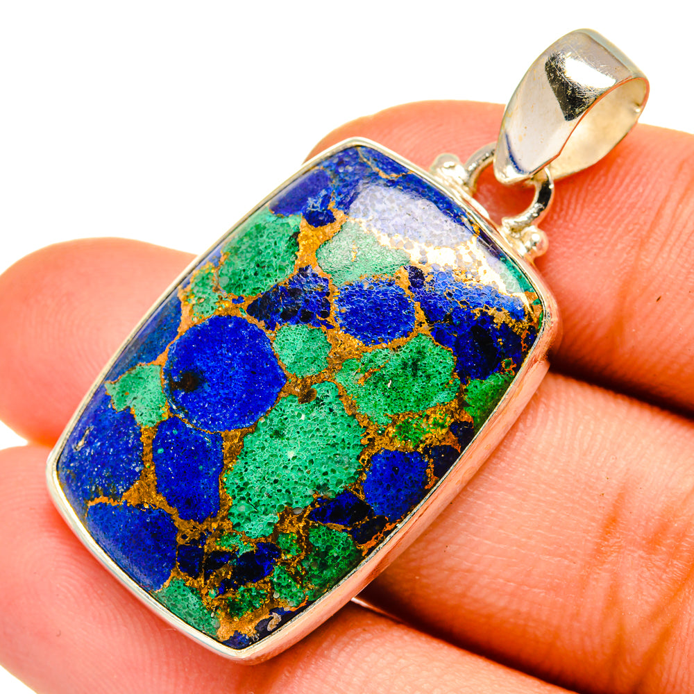 Copper Chrysocolla Pendants handcrafted by Anasilvercos - PD10126