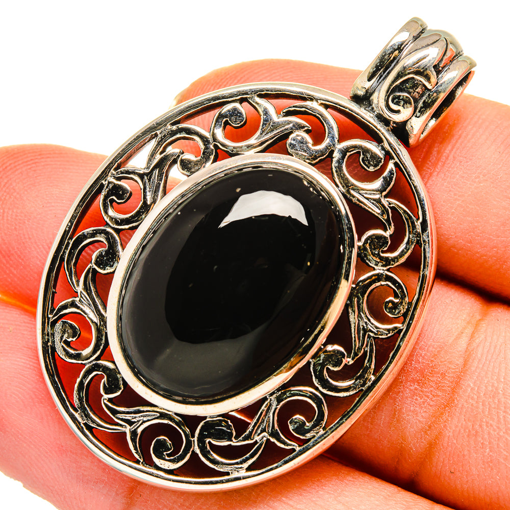 Black Onyx Pendants handcrafted by Anasilvercos - PD10149