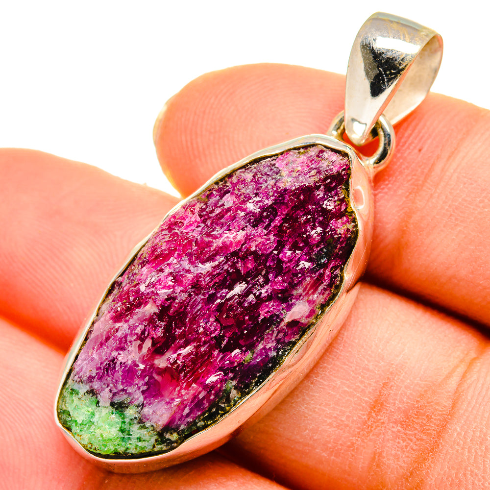 Ruby Zoisite Pendants handcrafted by Anasilvercos - PD10154