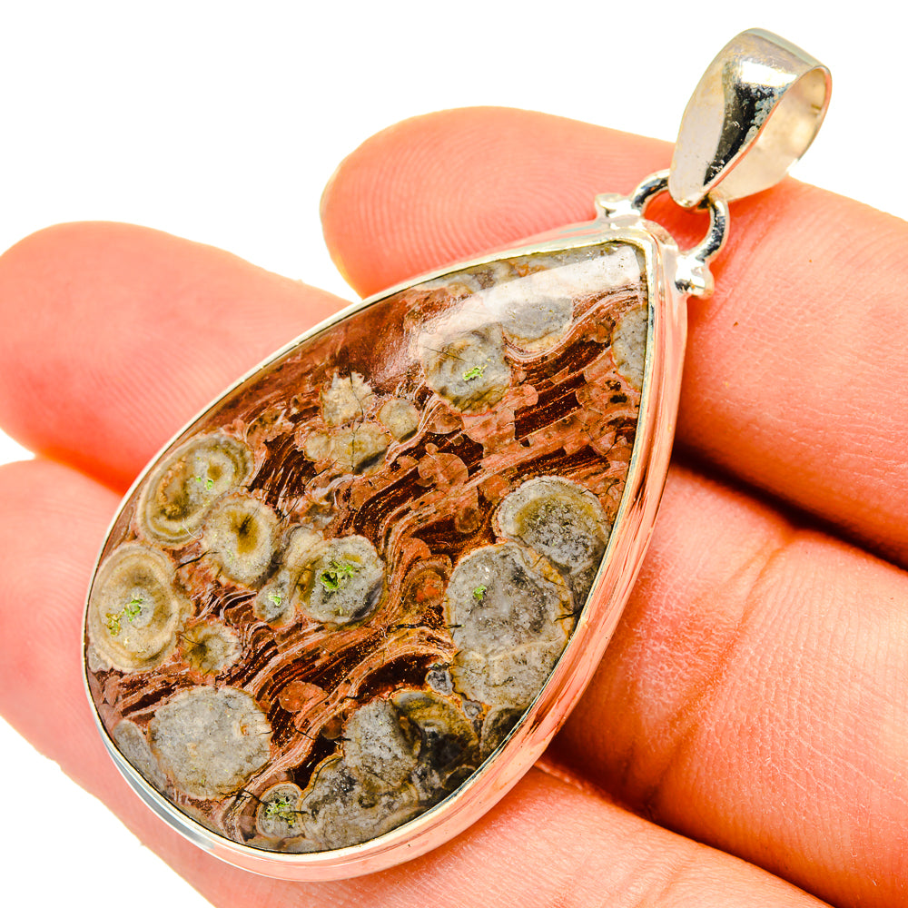 Mushroom Rhyolite Pendants handcrafted by Anasilvercos - PD10164