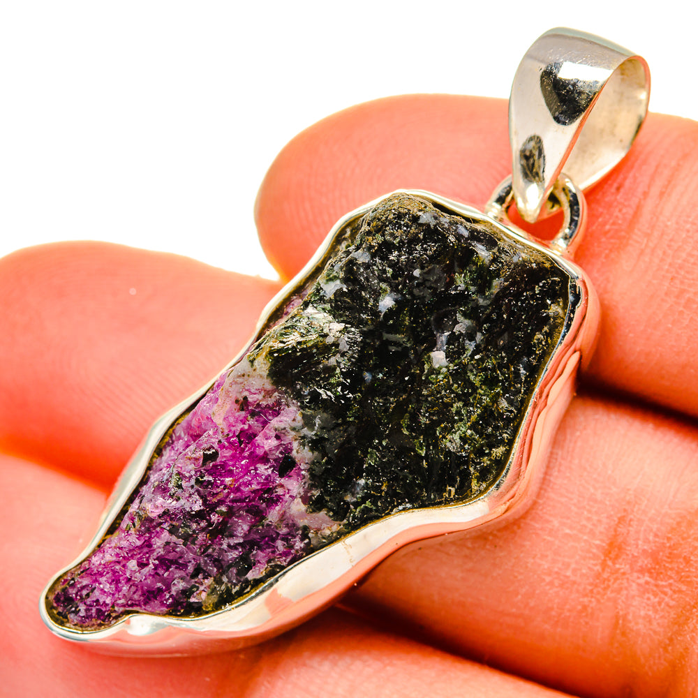Ruby Zoisite Pendants handcrafted by Anasilvercos - PD10178