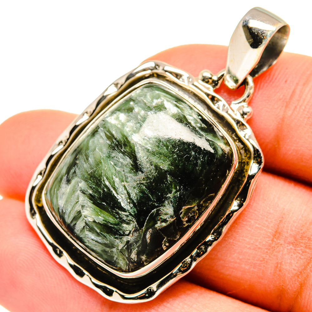 Seraphinite Pendants handcrafted by Anasilvercos - PD10193