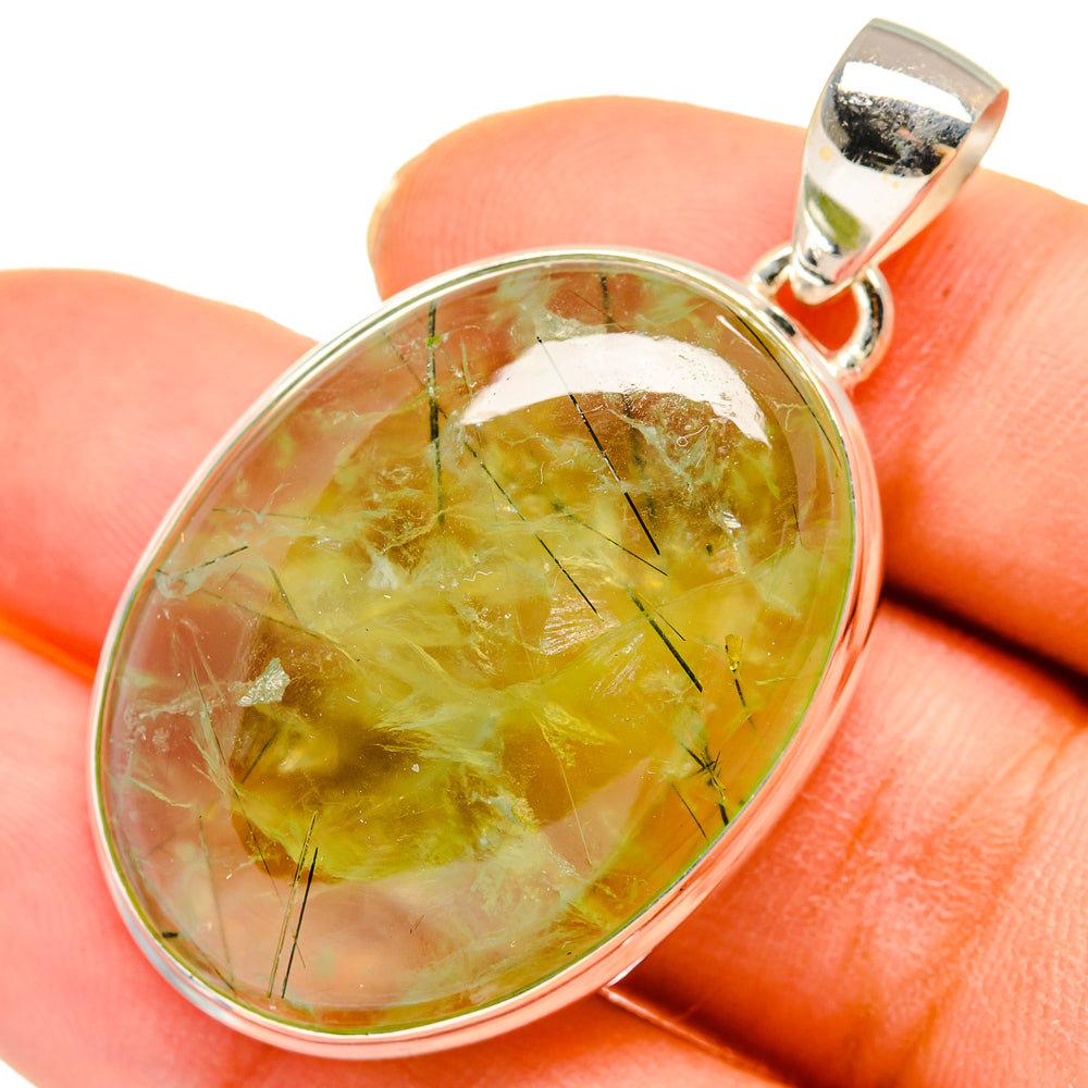 Prehnite Pendants handcrafted by Anasilvercos - PD10203