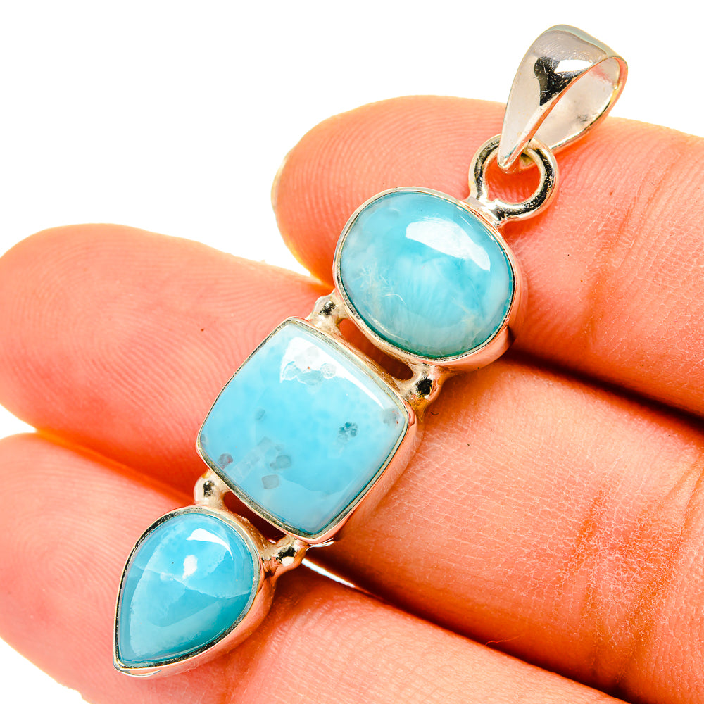 Larimar Pendants handcrafted by Anasilvercos - PD10227
