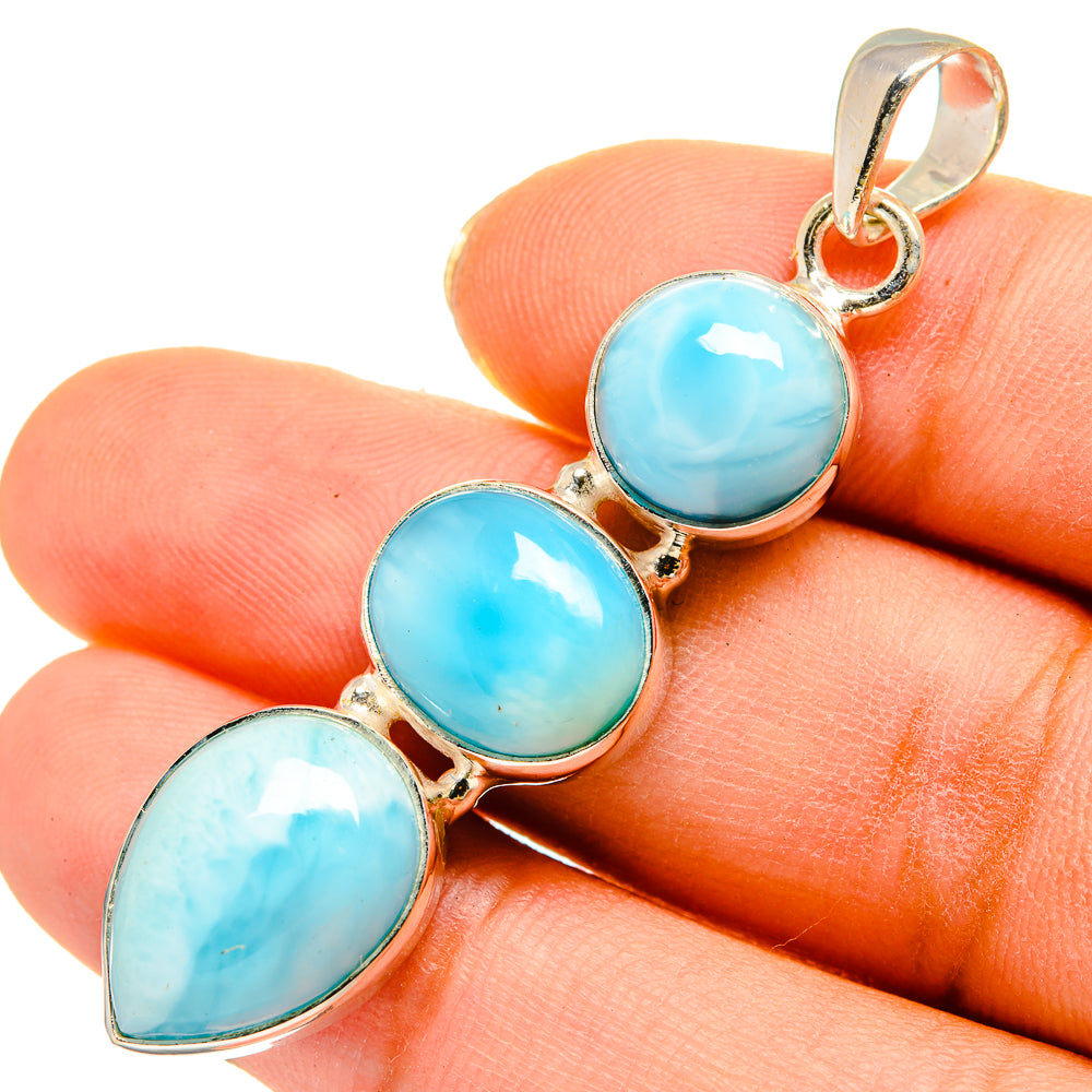 Larimar Pendants handcrafted by Anasilvercos - PD10228