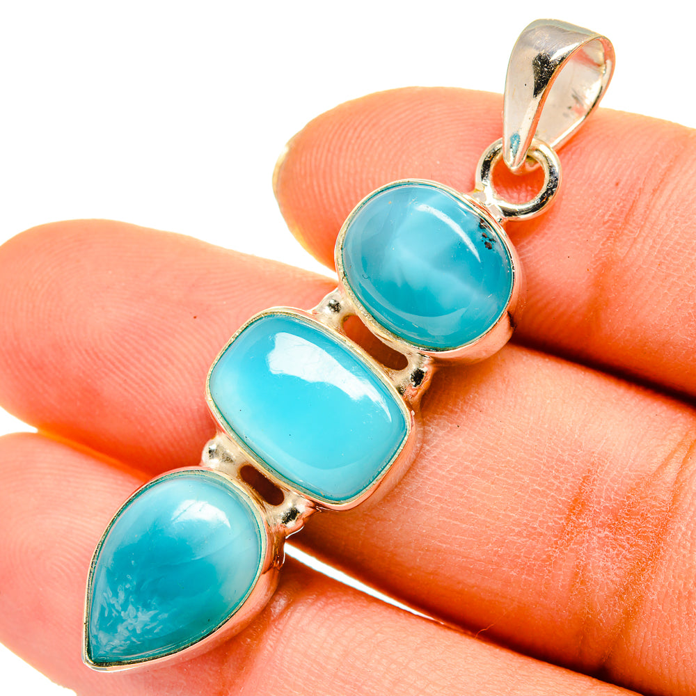 Larimar Pendants handcrafted by Anasilvercos - PD10229