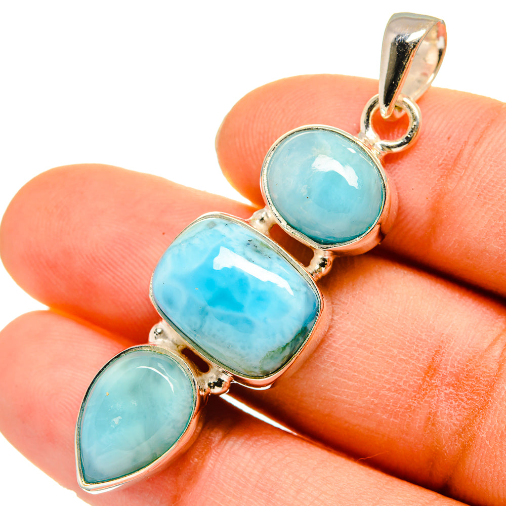 Larimar Pendants handcrafted by Anasilvercos - PD10230