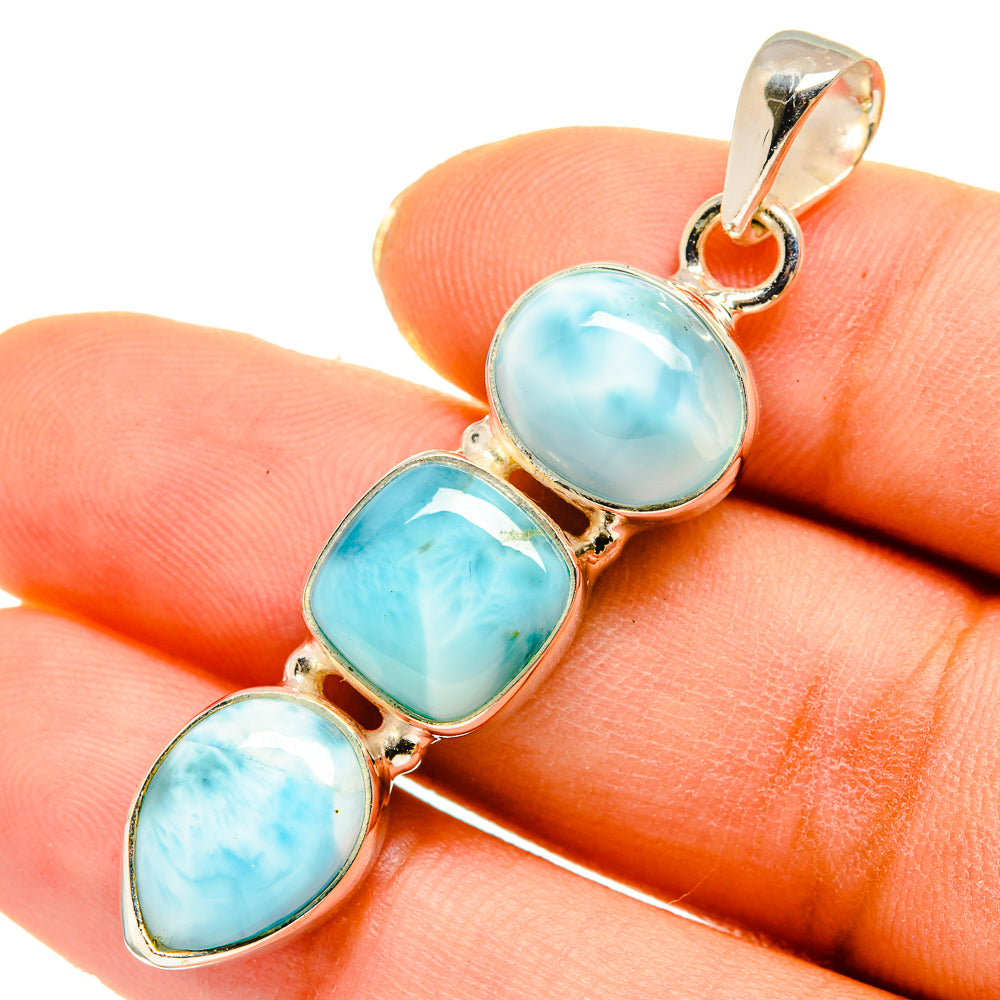 Larimar Pendants handcrafted by Anasilvercos - PD10231