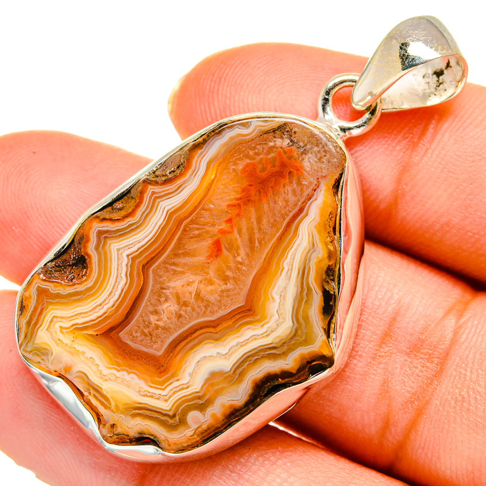 Orange Geode Slice Pendants handcrafted by Anasilvercos - PD10235