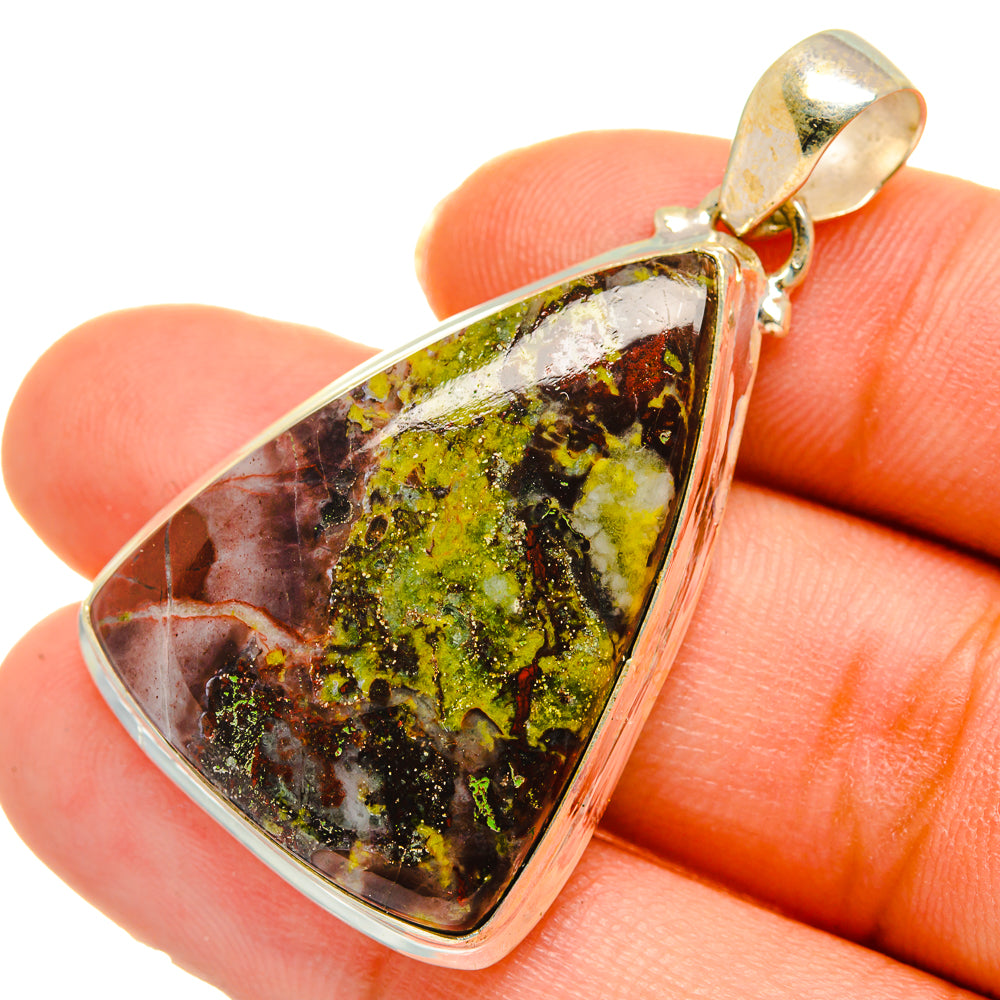 Dragon Blood Jasper Pendants handcrafted by Anasilvercos - PD10249