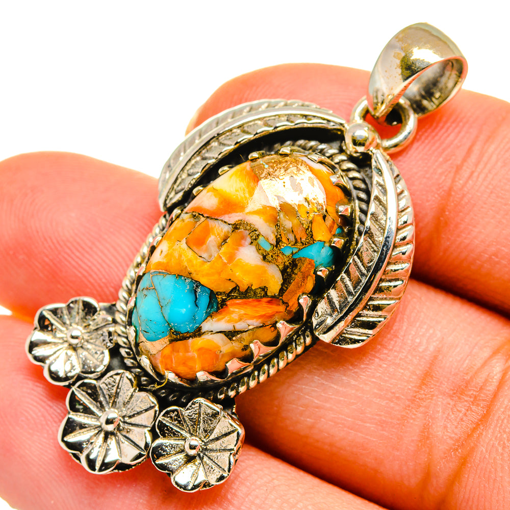 Spiny Oyster Turquoise Pendants handcrafted by Anasilvercos - PD10251