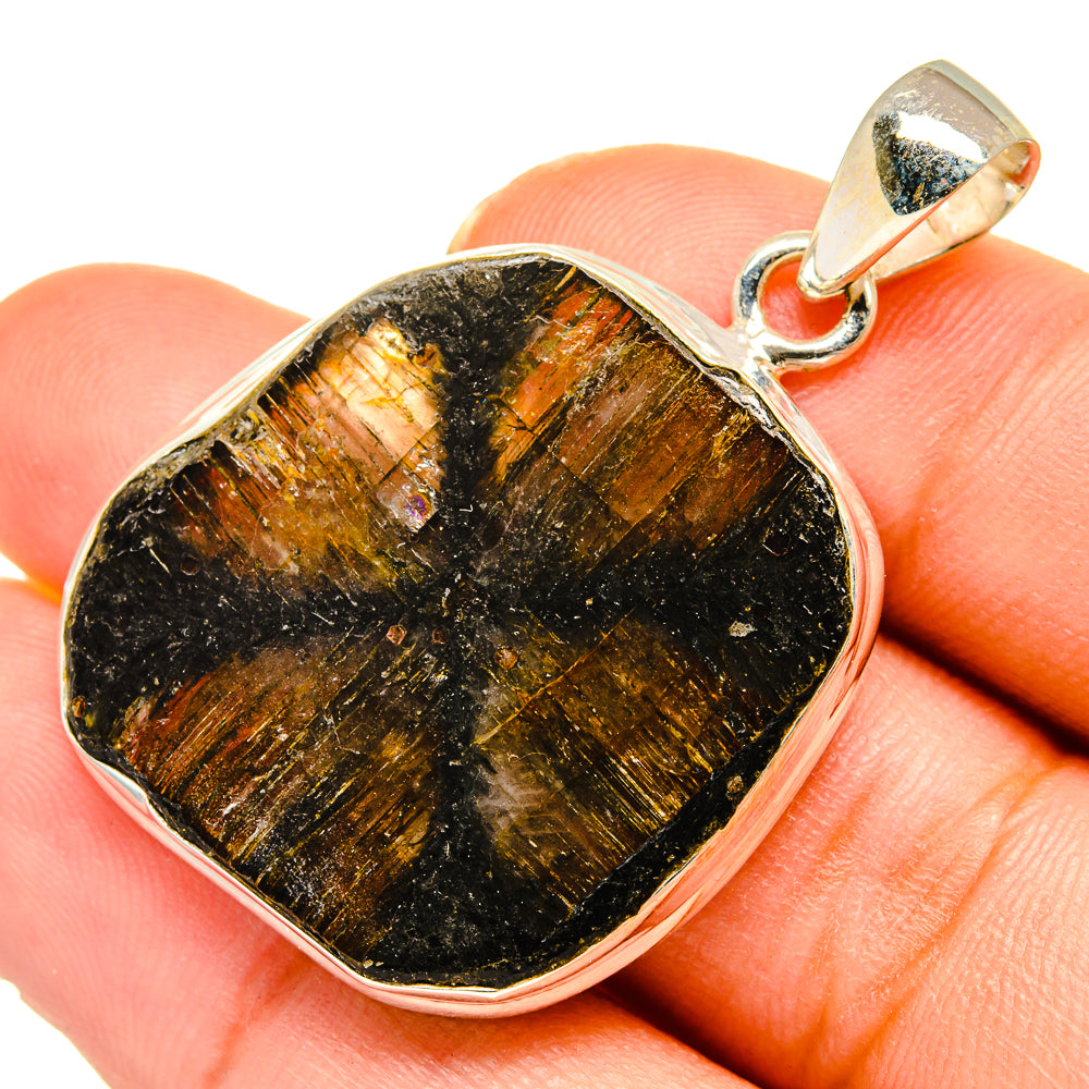 Chiastolite Pendants handcrafted by Anasilvercos - PD10256