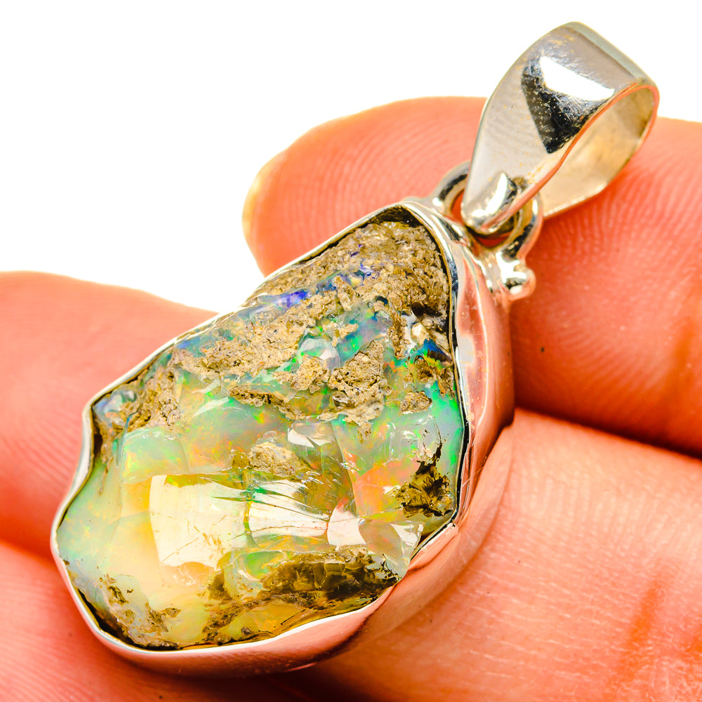 Ethiopian Opal Pendants handcrafted by Anasilvercos - PD10273
