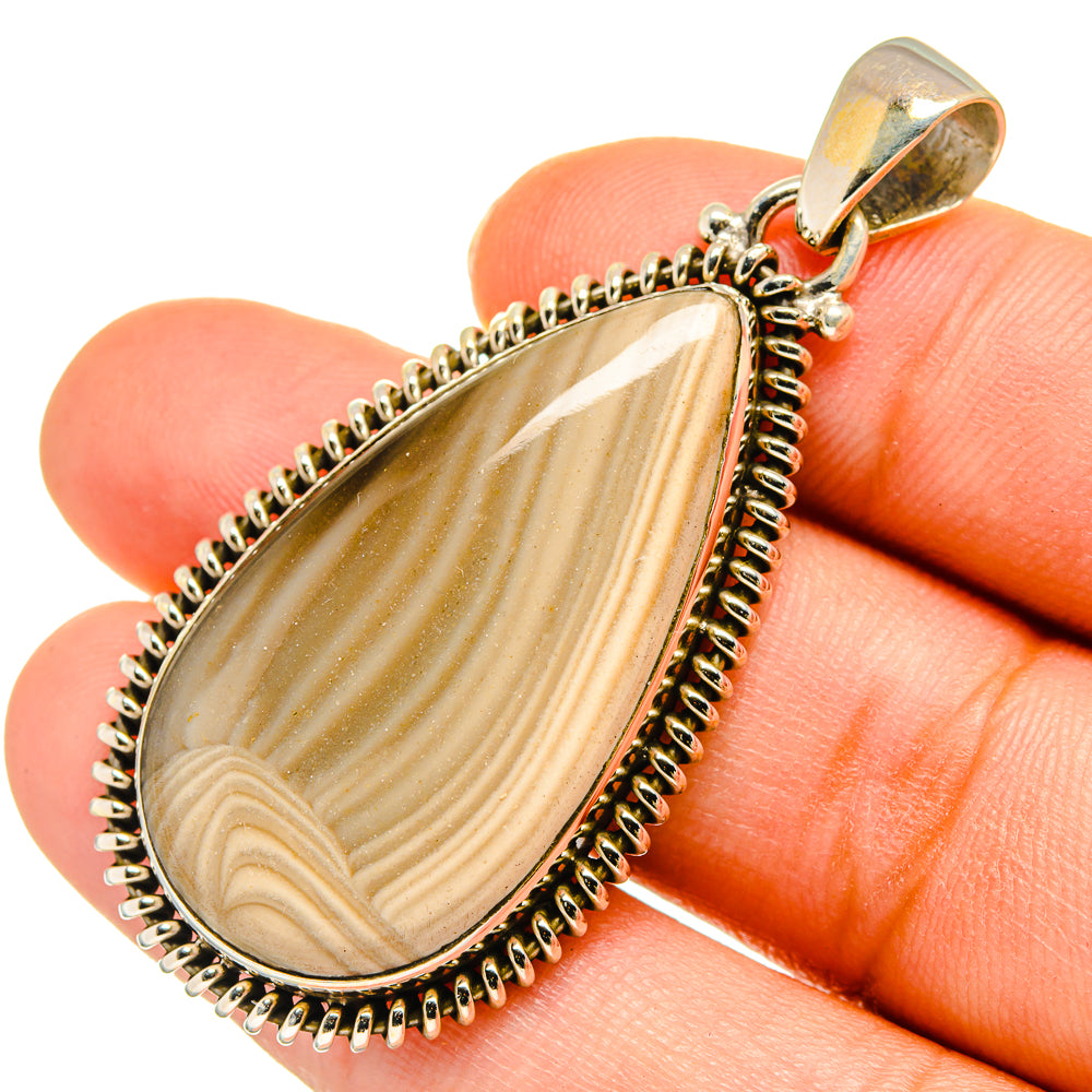 Striped Flint Pendants handcrafted by Anasilvercos - PD10275