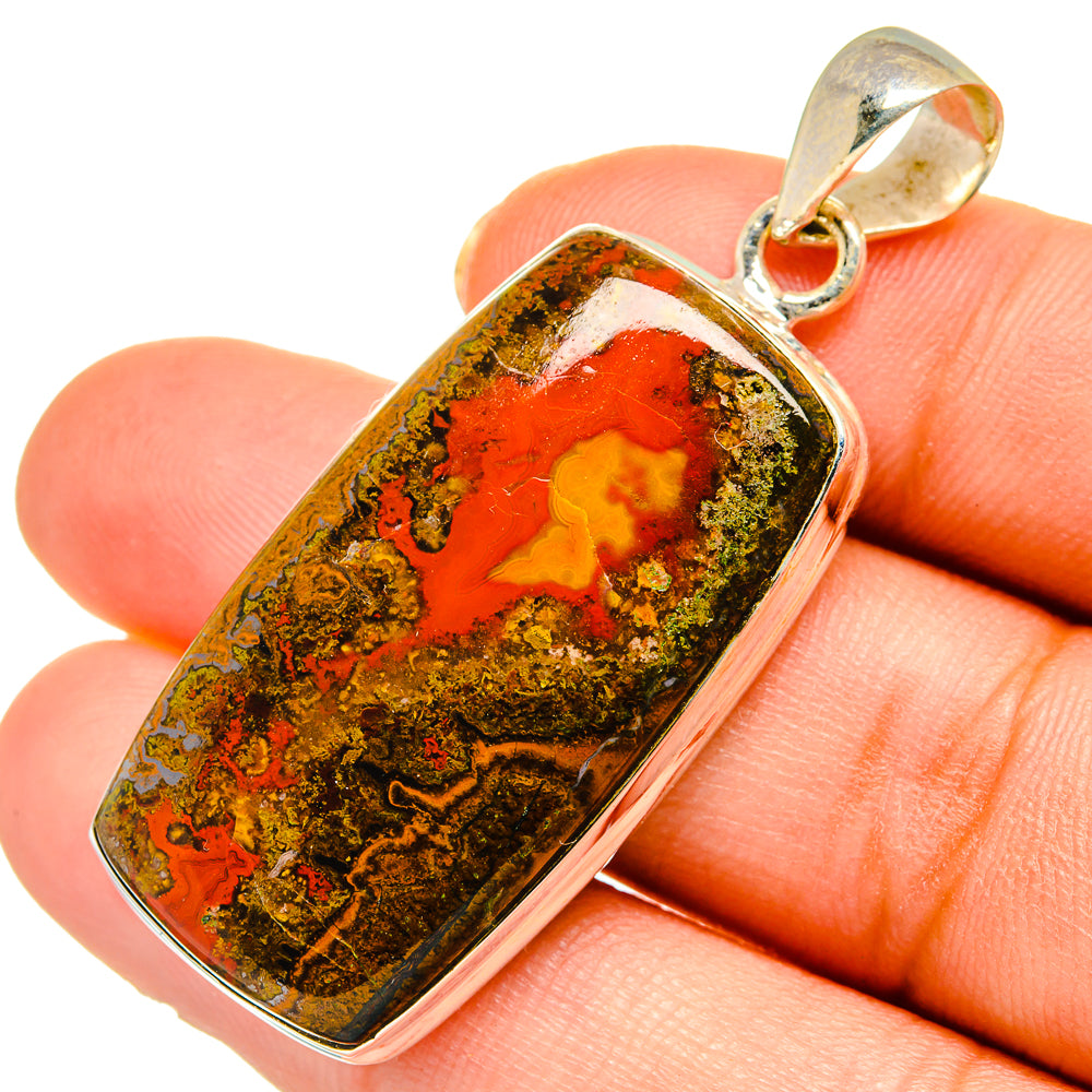 Moroccan Agate Pendants handcrafted by Anasilvercos - PD10285