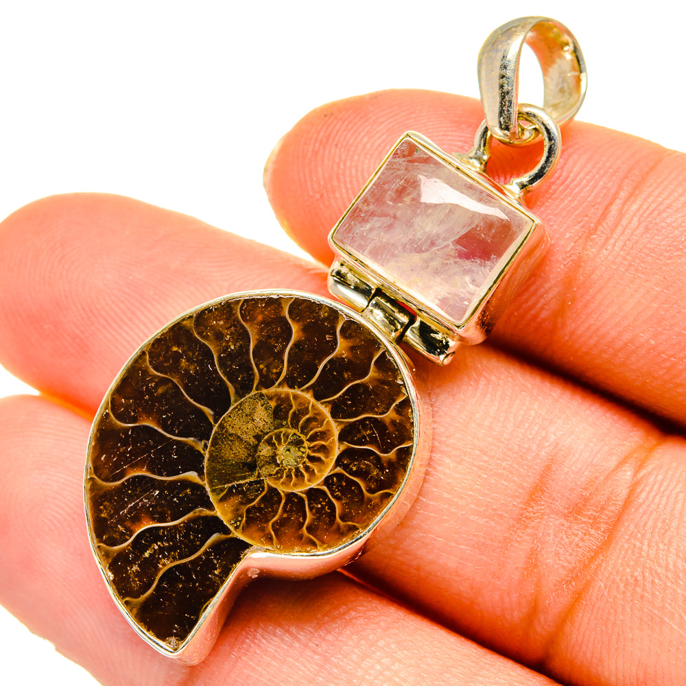 Ammonite Fossil Pendants handcrafted by Anasilvercos - PD10289