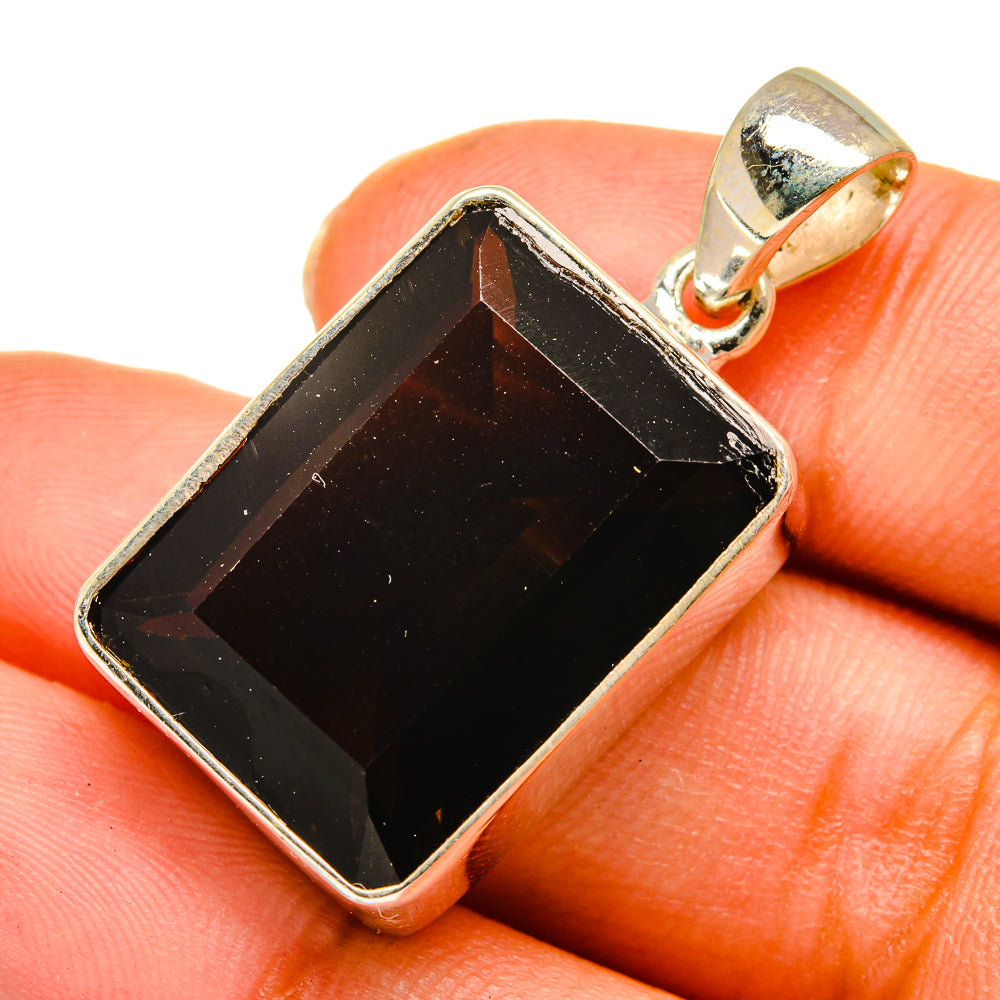 Smoky Quartz Pendants handcrafted by Anasilvercos - PD10291