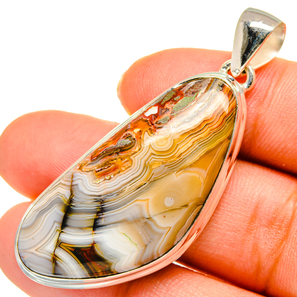 Laguna Lace Agate Pendants handcrafted by Anasilvercos - PD10299