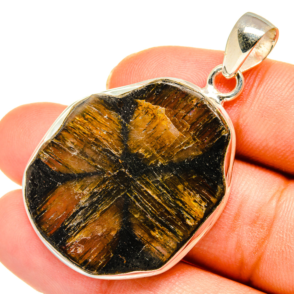 Chiastolite Pendants handcrafted by Anasilvercos - PD10302