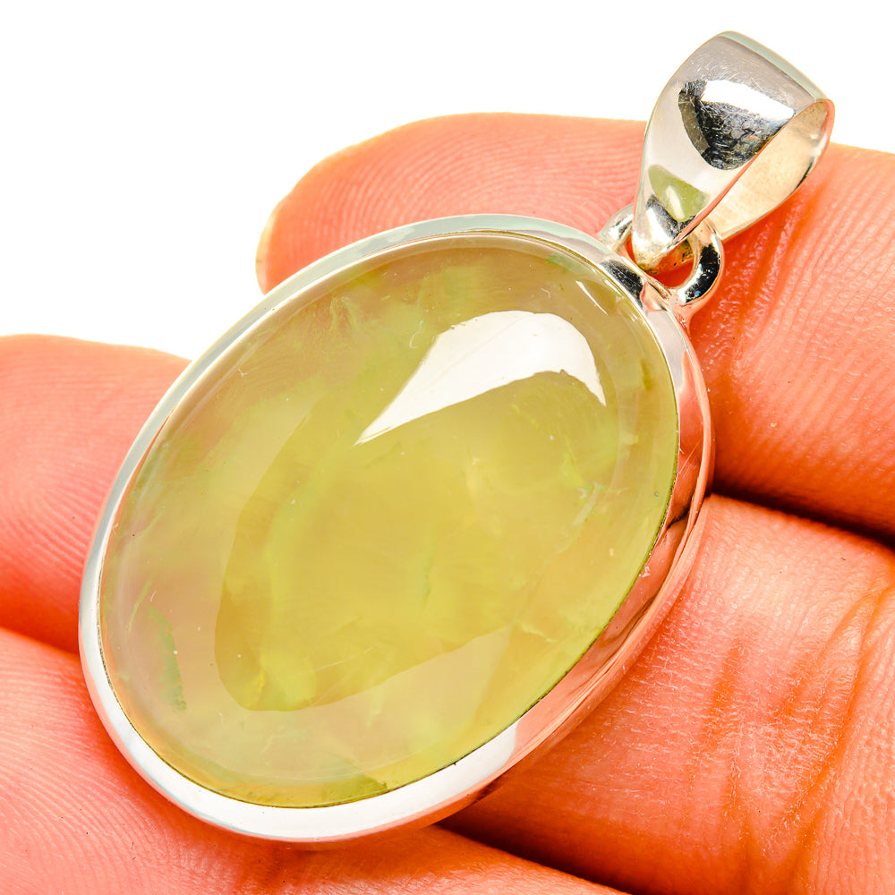 Prehnite Pendants handcrafted by Anasilvercos - PD10317
