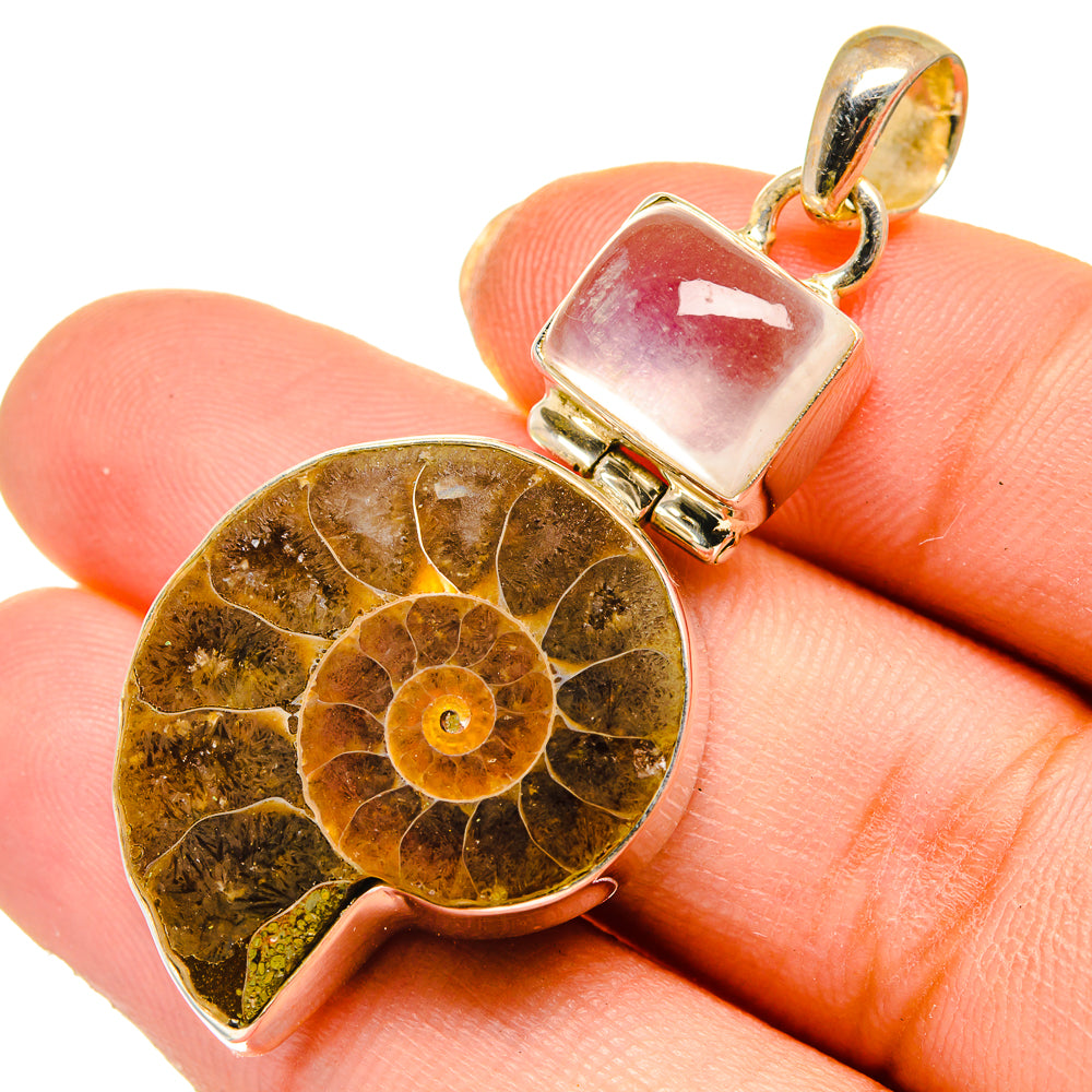 Ammonite Fossil Pendants handcrafted by Anasilvercos - PD10347