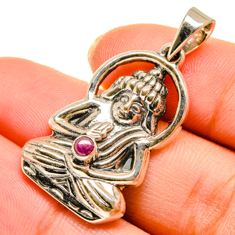 Ruby Pendants handcrafted by Anasilvercos - PD10349