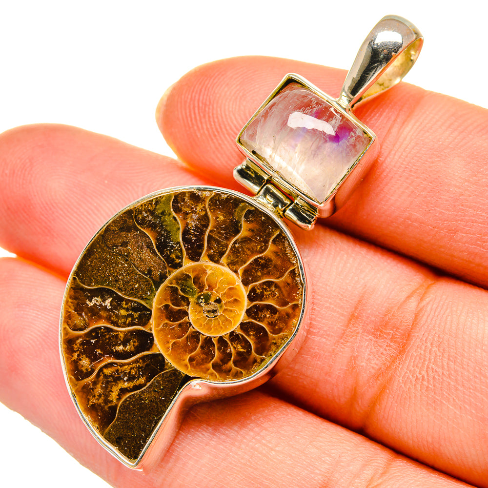 Ammonite Fossil Pendants handcrafted by Anasilvercos - PD10356