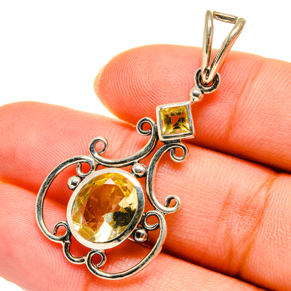 Citrine Pendants handcrafted by Anasilvercos - PD10358