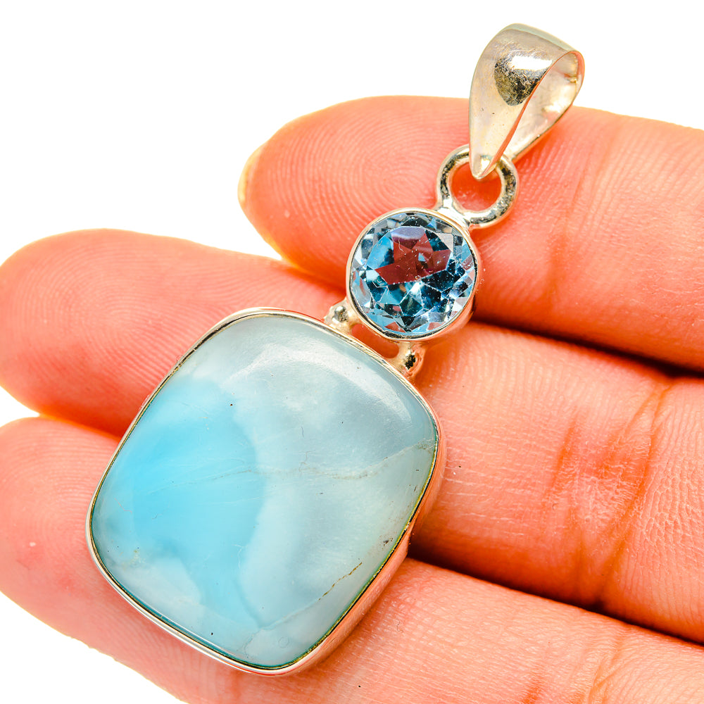 Larimar Pendants handcrafted by Anasilvercos - PD10377